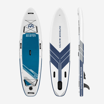 OUTDOORMASTER Inflatable Paddle Board with Paddle - 10'6"-SHIPPING TO US ONLY