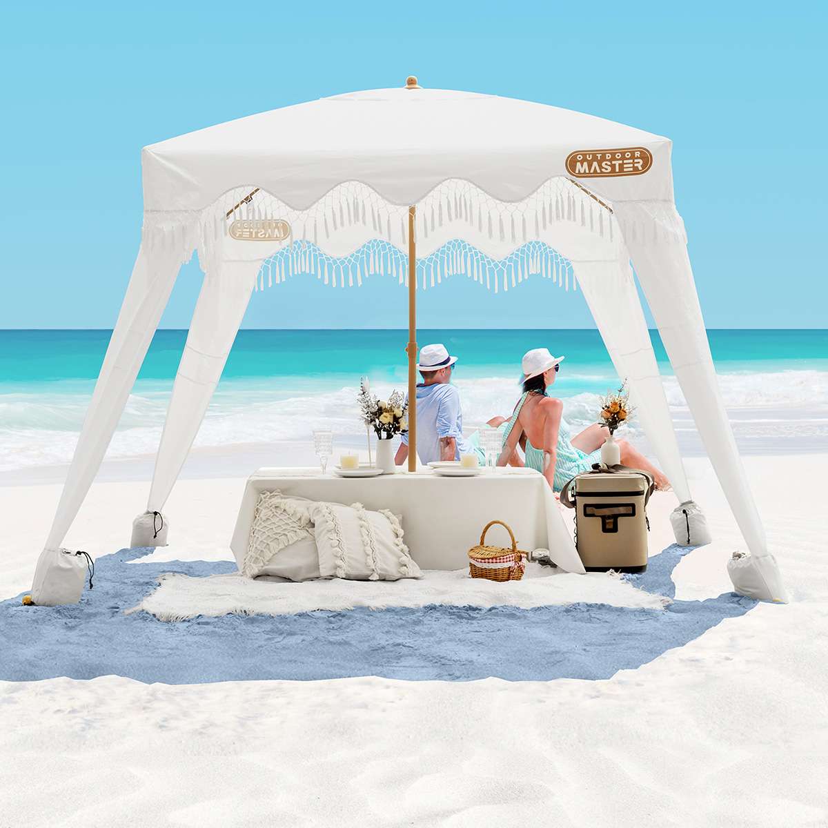 outdoormaster beach tent Beach Cabana with Fringe