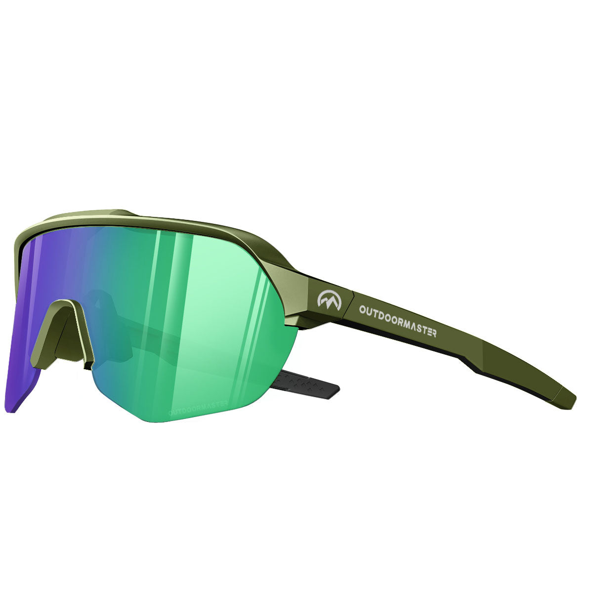 Hawk HD Enhance Sport Sunglasses, Army Green / Army Green VLT11%+Bonus Clear Lens