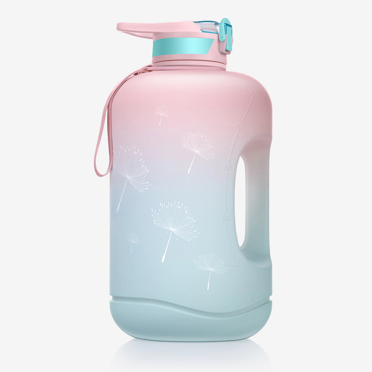 128OZ Gym & Outdoor Water Bottle, Pink Dandelion