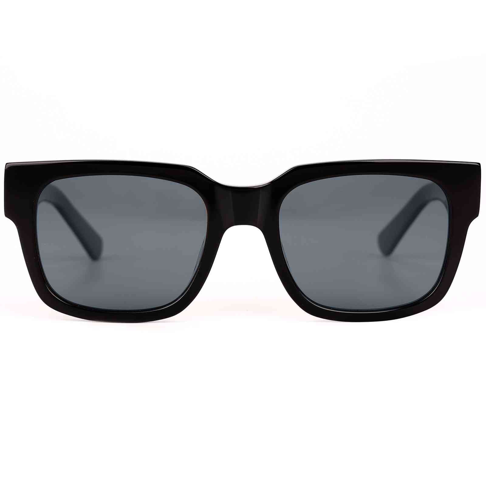 Raven Polarized Sport Sunglasses, Black Frame +Grey Lens