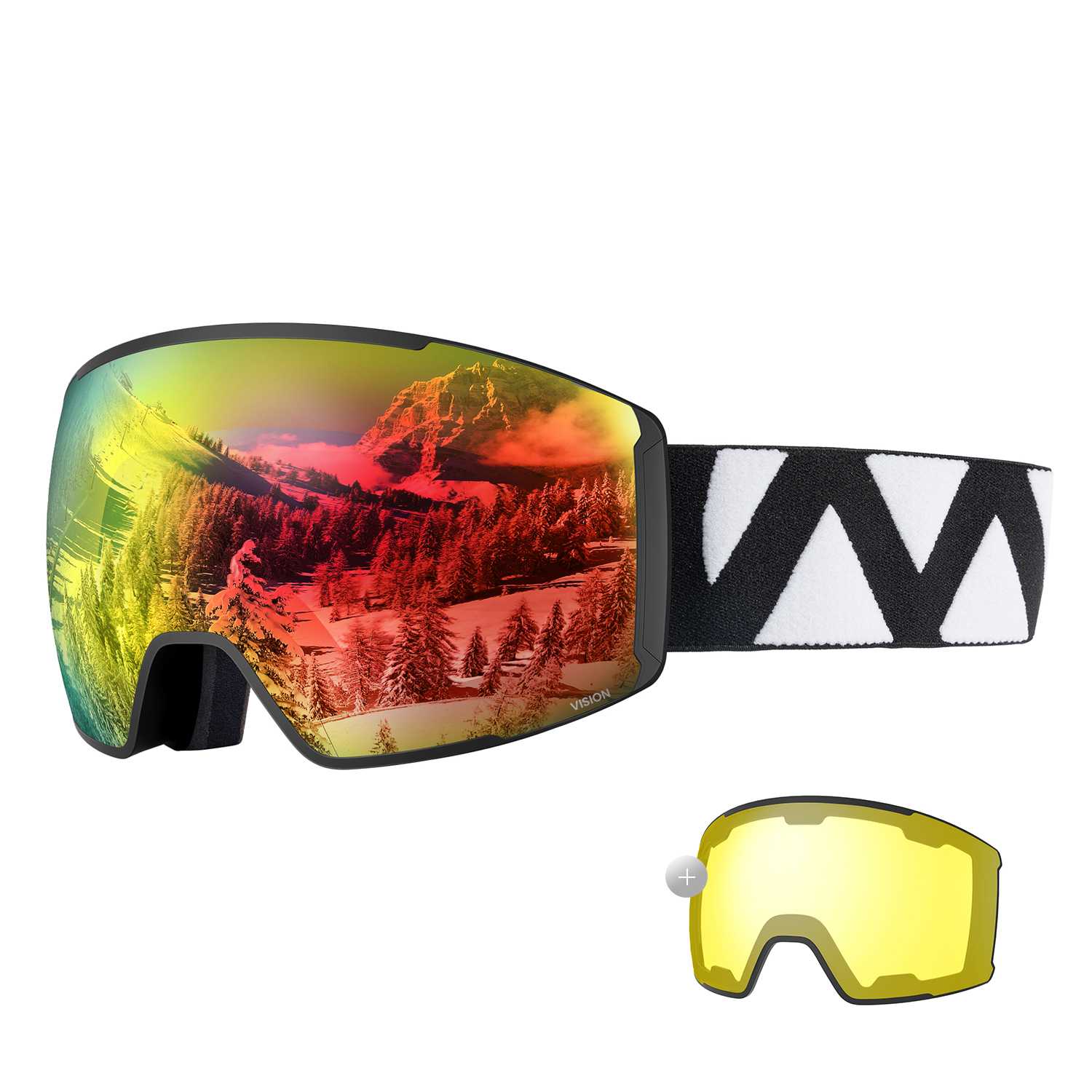 low light polarized lenses snow goggles