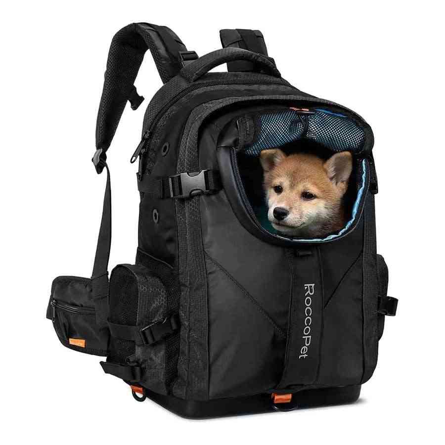 Foldable Mesh Cat Dog Backpack Bag Pet Carrier, Blue