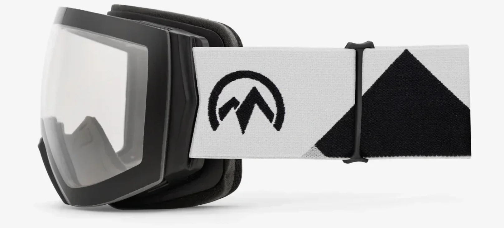 Side view of photochromatic ski goggles