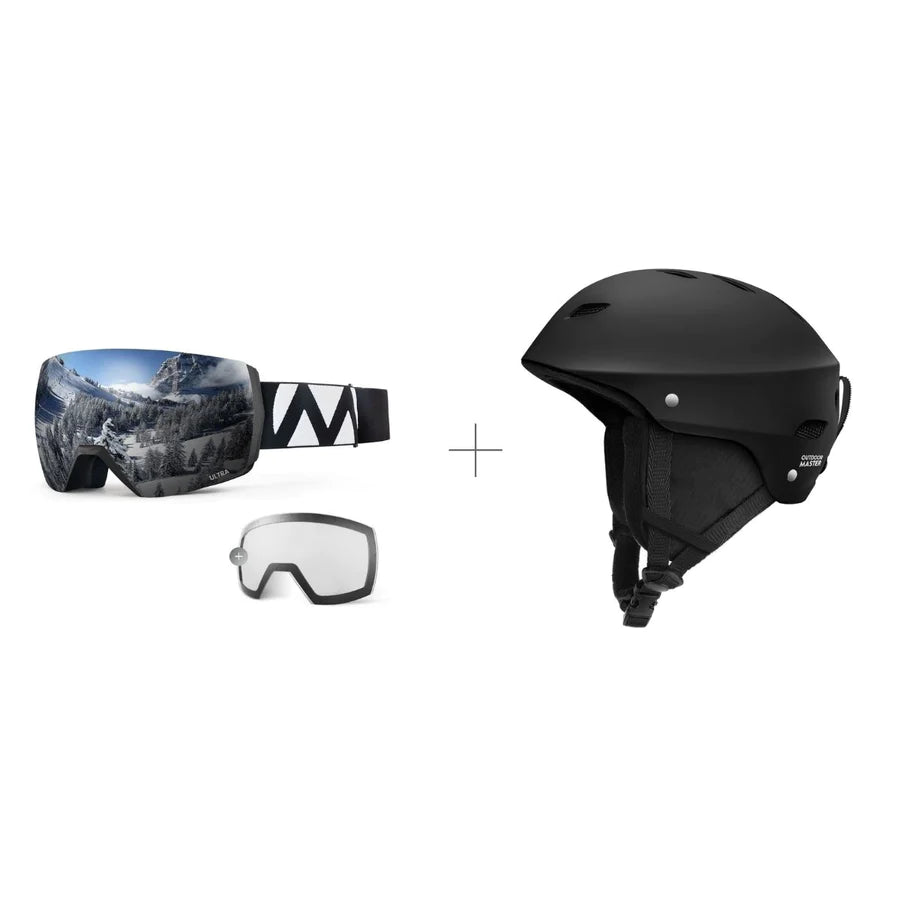 ski goggles and ski helmet bundle 