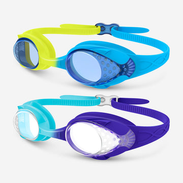 Kids Anti-fog Fisheye Swimming Goggles 2 Pack