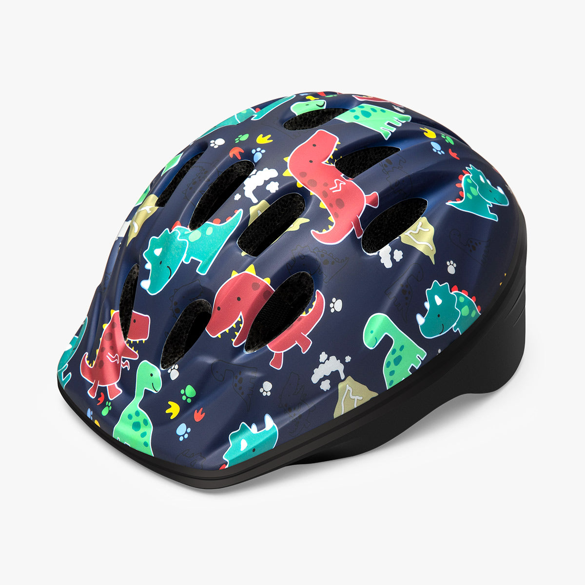 OutdoorMaster Kids and Toddler Bike Helmet, Dino Volcano Land / M