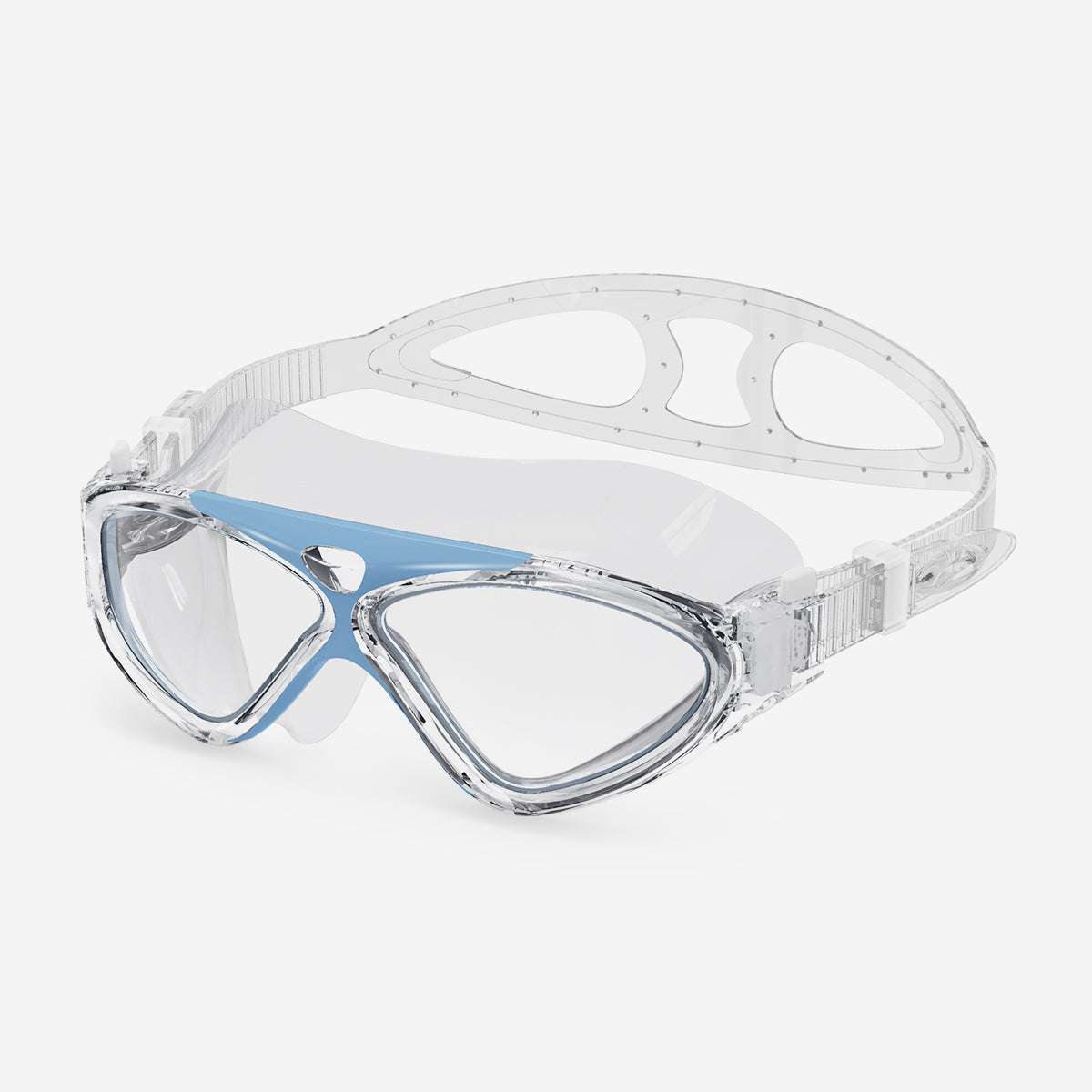 swimming goggles for glasses wearers OutdoorMaster Blue 100% UV Protection Anti-Fog Coating & Swim Goggle, Blue