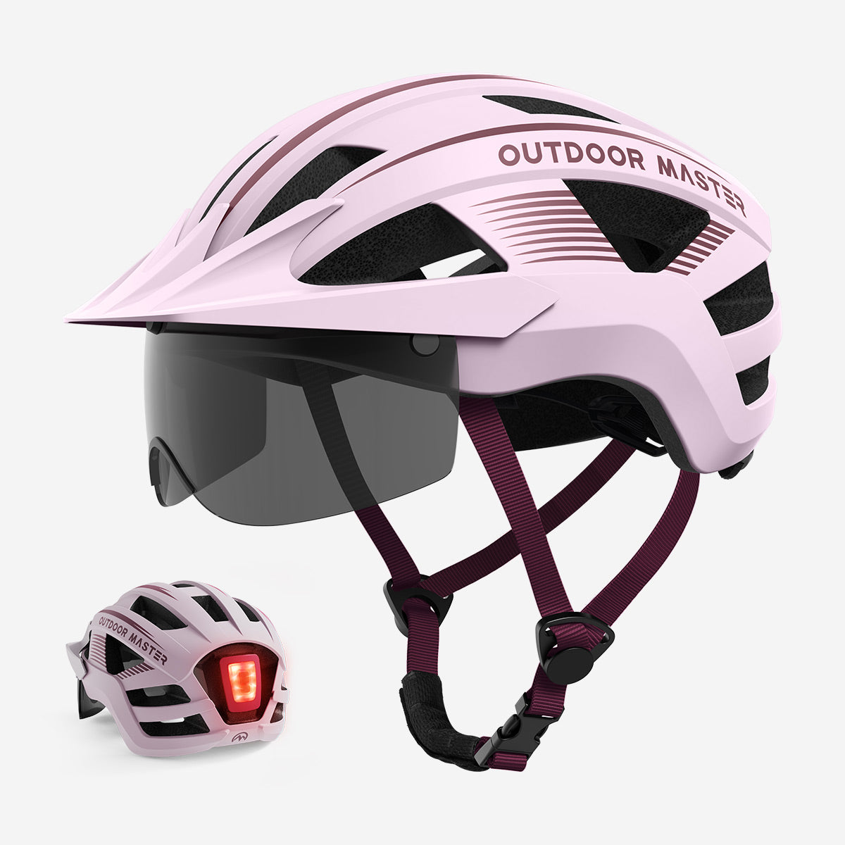 OutdoorMaster Women's Cycling Helmet with LED Light