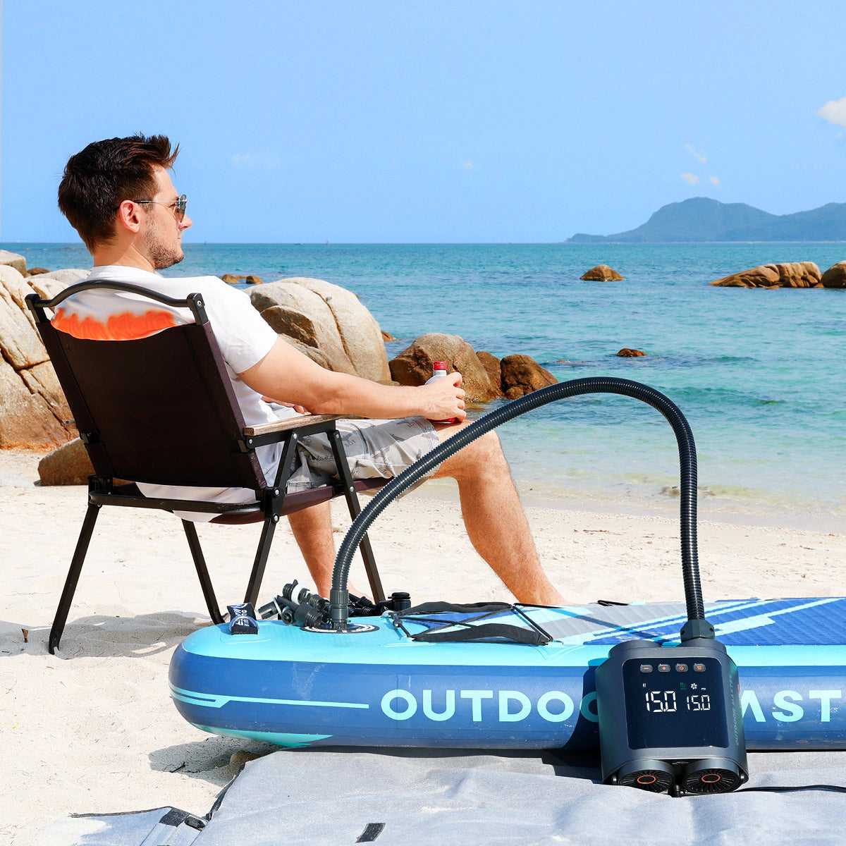 Electric Sup Ride VORTEX Electric SUP Pump – Ultra-Portable with 12V/15.8V Power & One ...