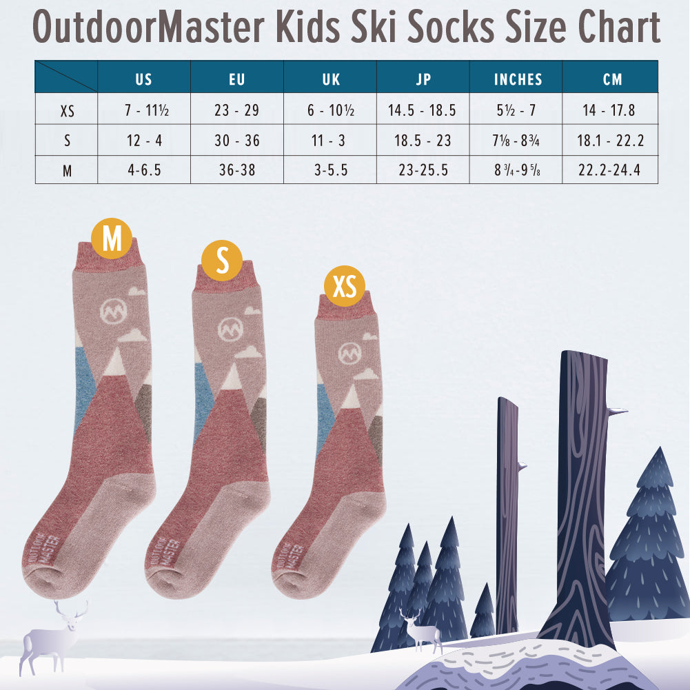 Kids Merino Wool Ski Socks