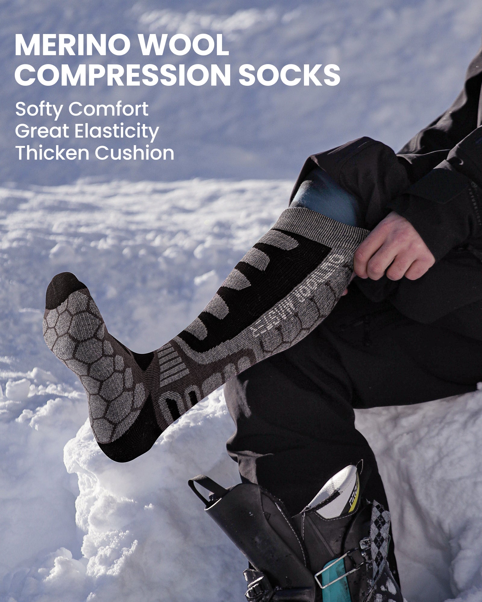 Merino Wool Ski Socks 2/3 Pairs