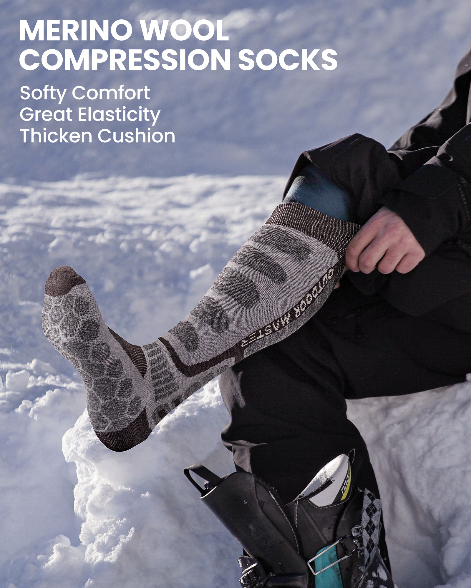 Merino Wool Ski Socks 2/3 Pairs