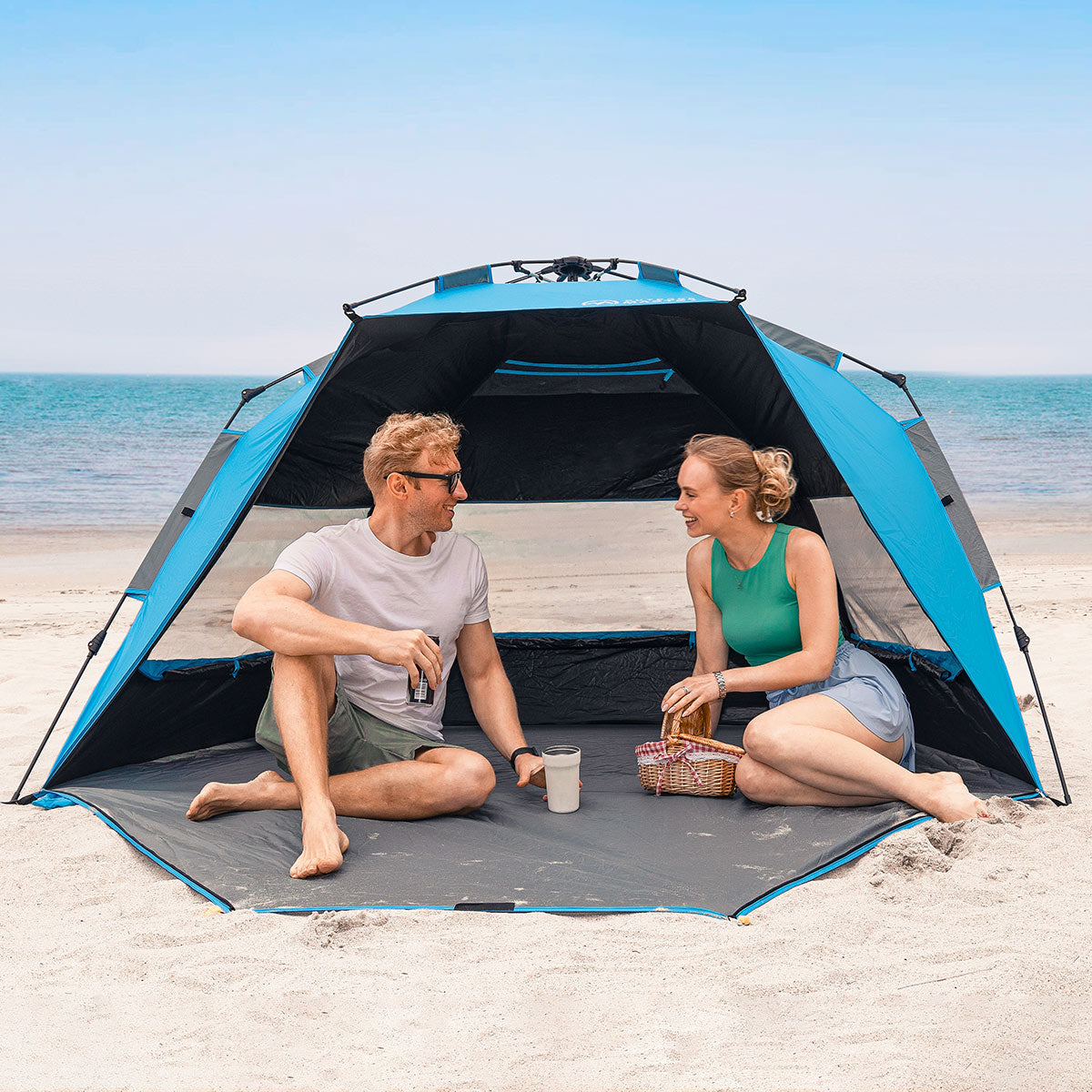 Pop Up Beach Tent with Blackout Shelter Technology