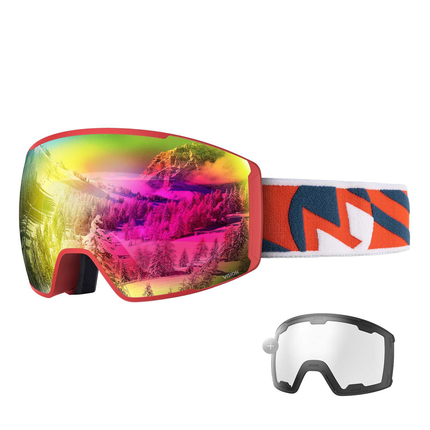 VISION Snow Goggles + Bonus Lens