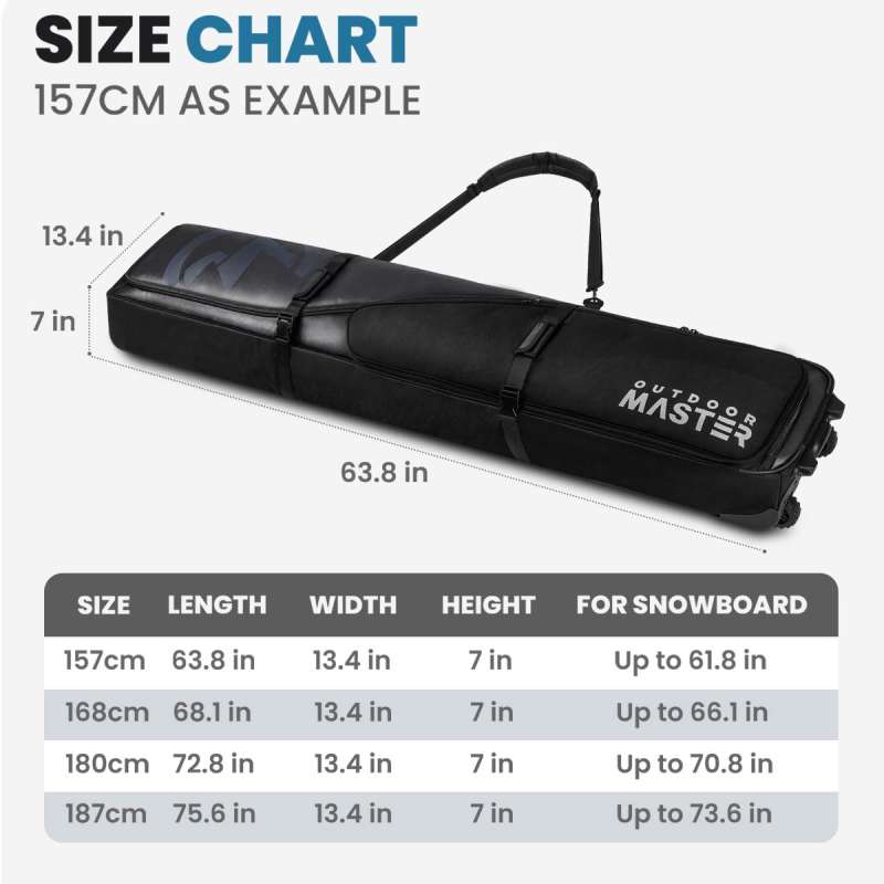 OutdoorMaster Padding Snowboard Bag