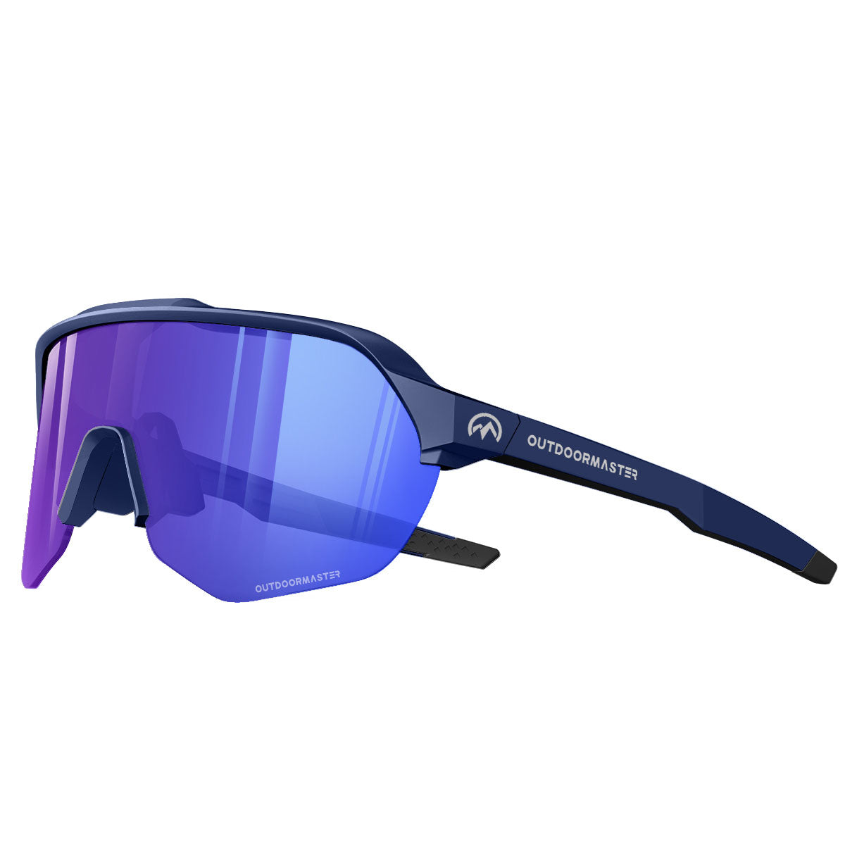 Hawk HD Enhance Sport Sunglasses, Blue / Blue VLT25%+Bonus Clear Lens