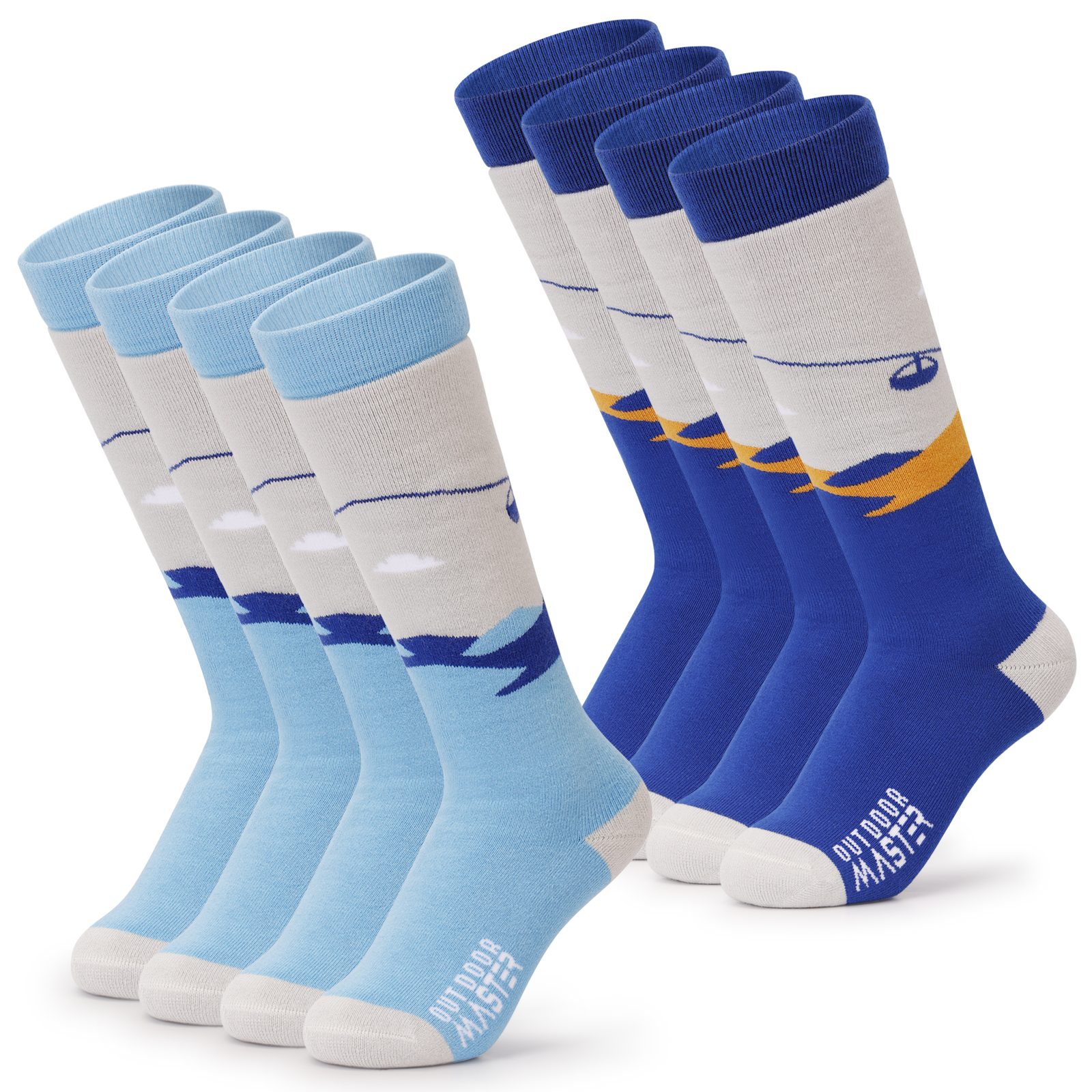 Kids Ultra-soft Cotton Ski Socks 2/3 Pairs