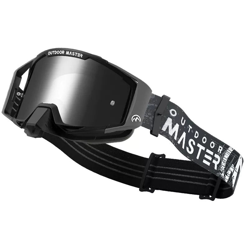 black motorcycle goggles MUSTANG Dirt Bike Goggles | 100% UV Protection