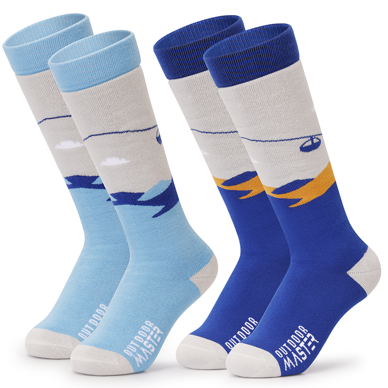 Kids Ultra-soft Cotton Ski Socks 2/3 Pairs