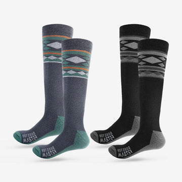 4-Pack Merino Wool Ski Socks