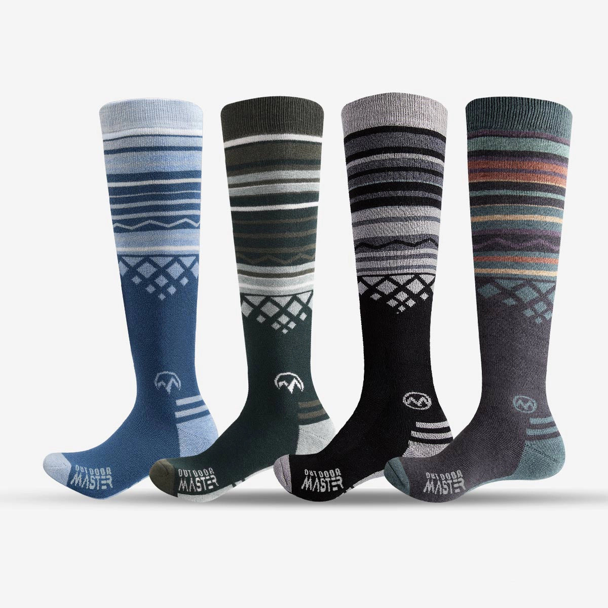 4-Pack Merino Wool Ski Socks