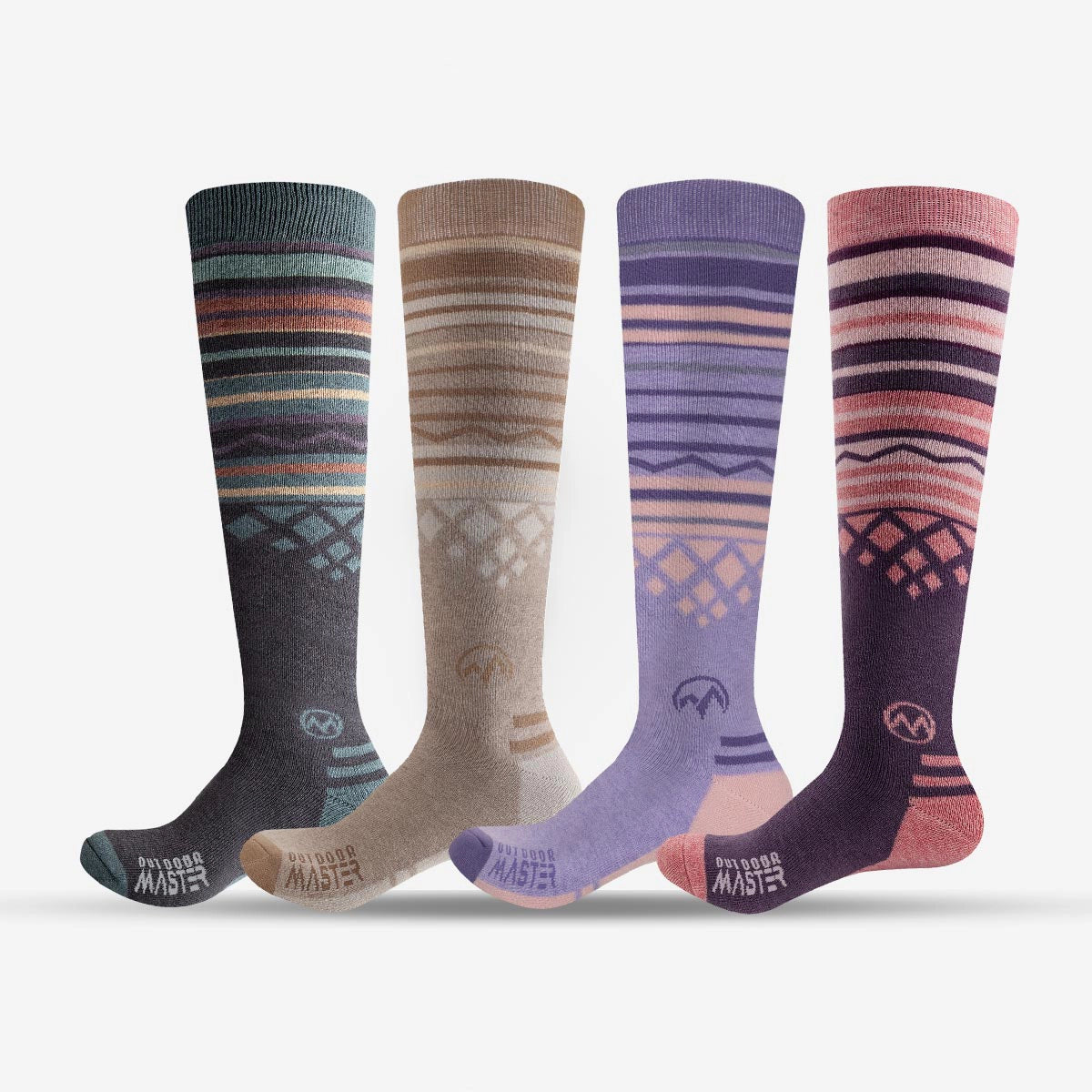 4-Pack Merino Wool Ski Socks