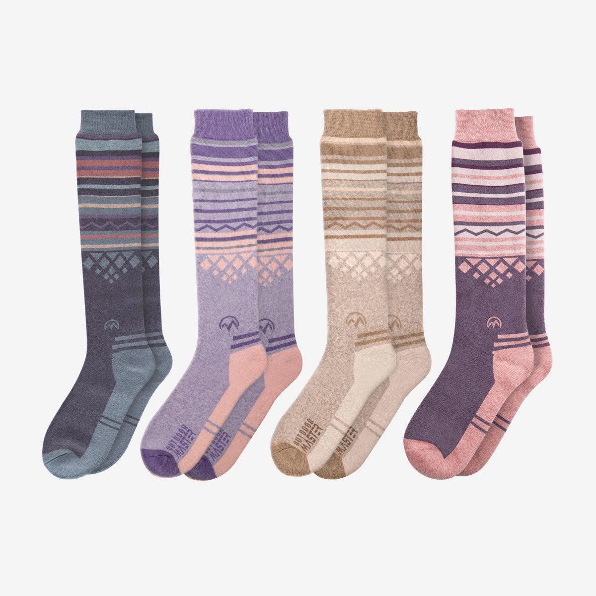 4-Pack Merino Wool Ski Socks