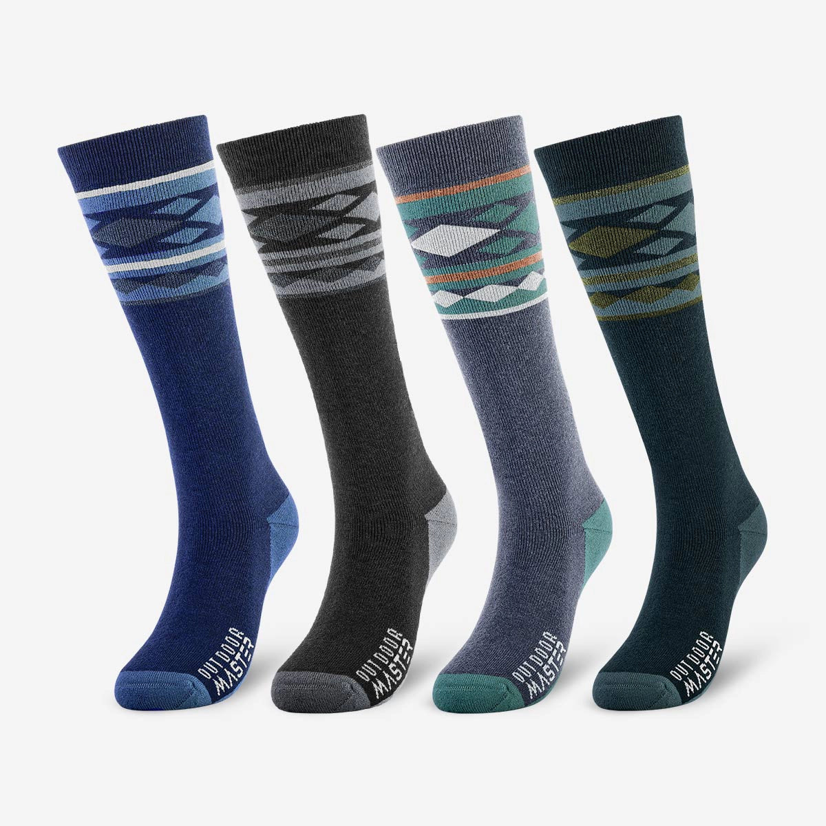 4-Pack Merino Wool Ski Socks