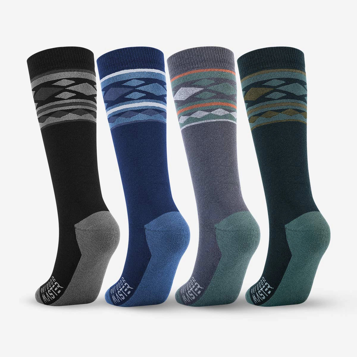4-Pack Merino Wool Ski Socks