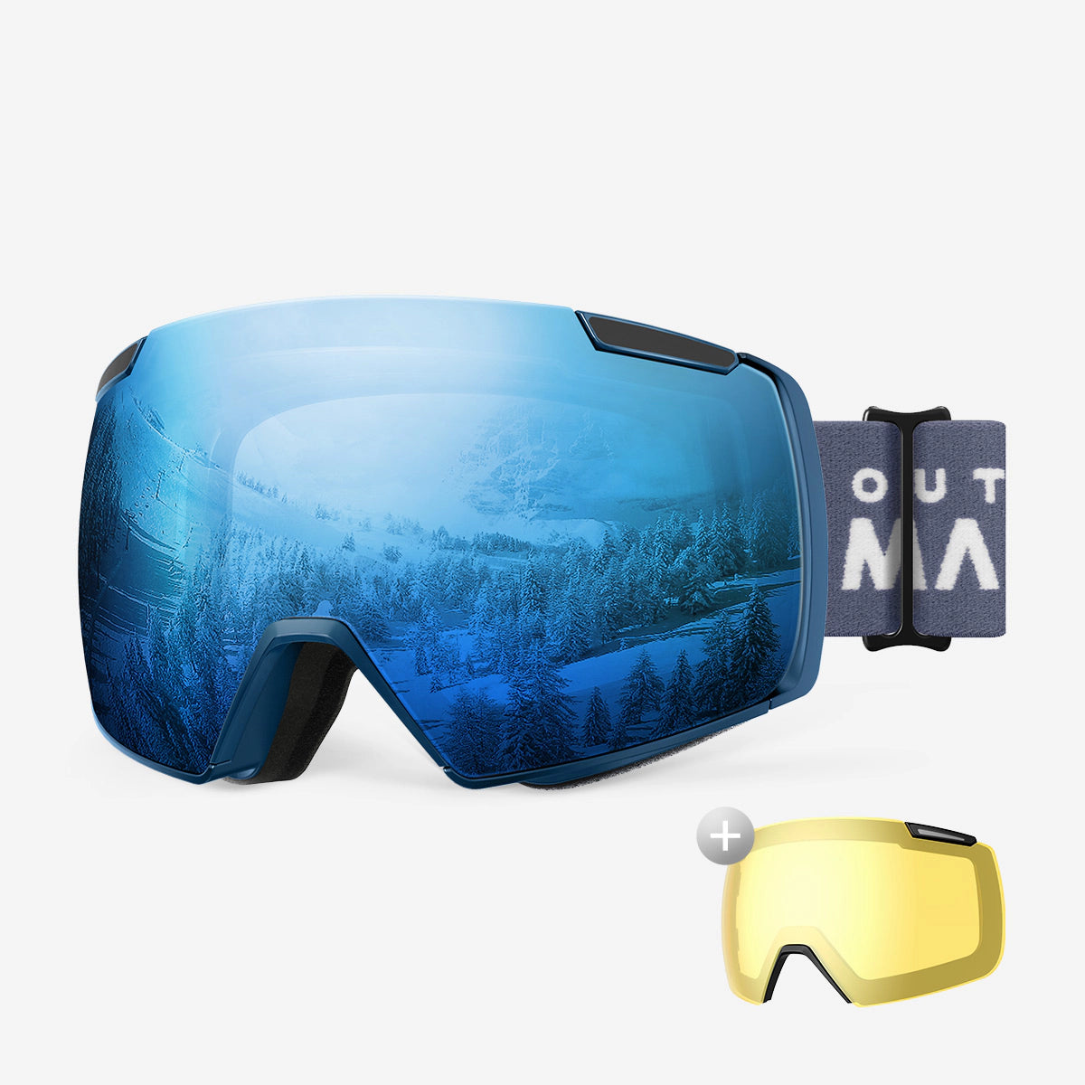 HERON Ski Goggles+Yellow Lens