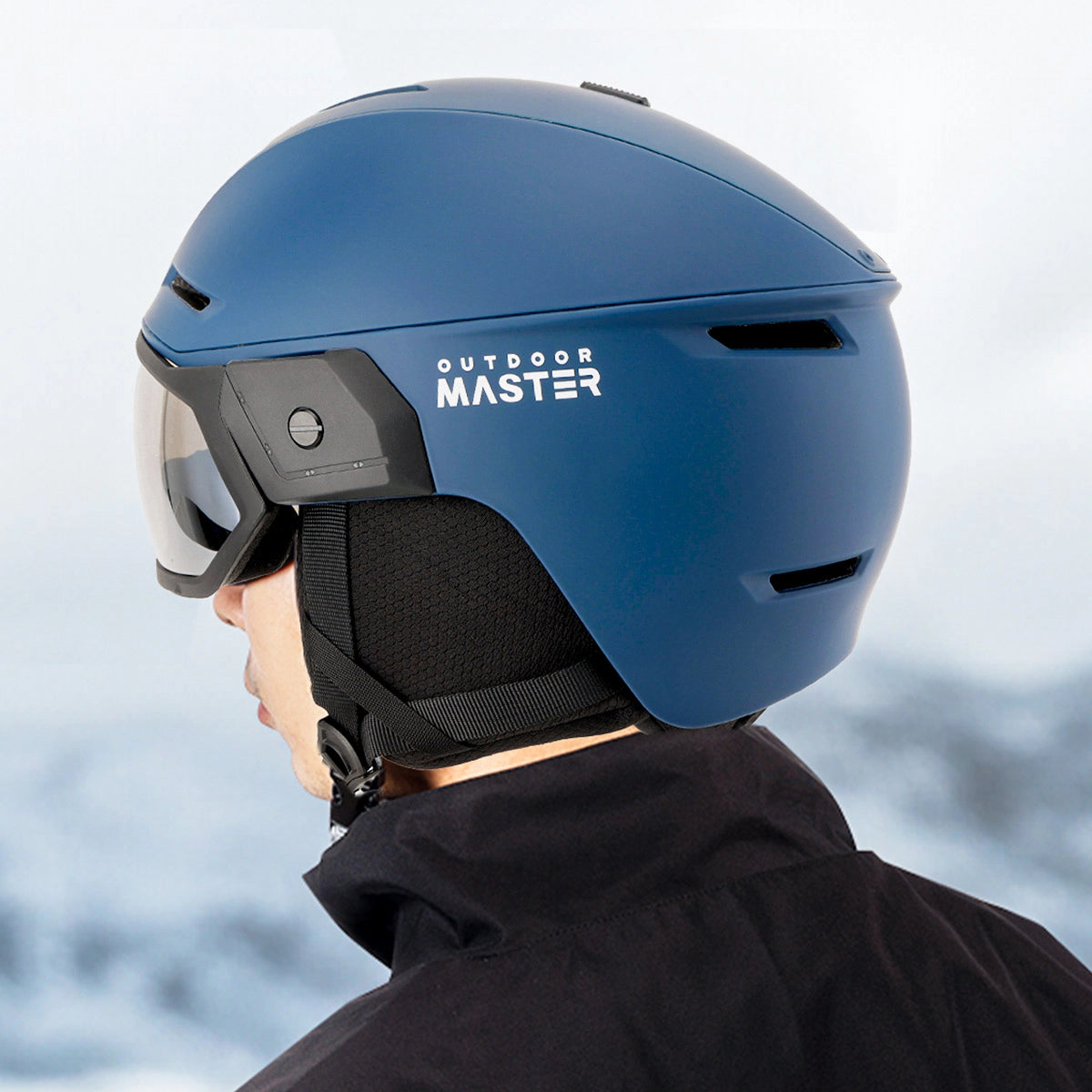 OutdoorMaster スキーヘルメットと2in1サンバイザーゴーグルセット