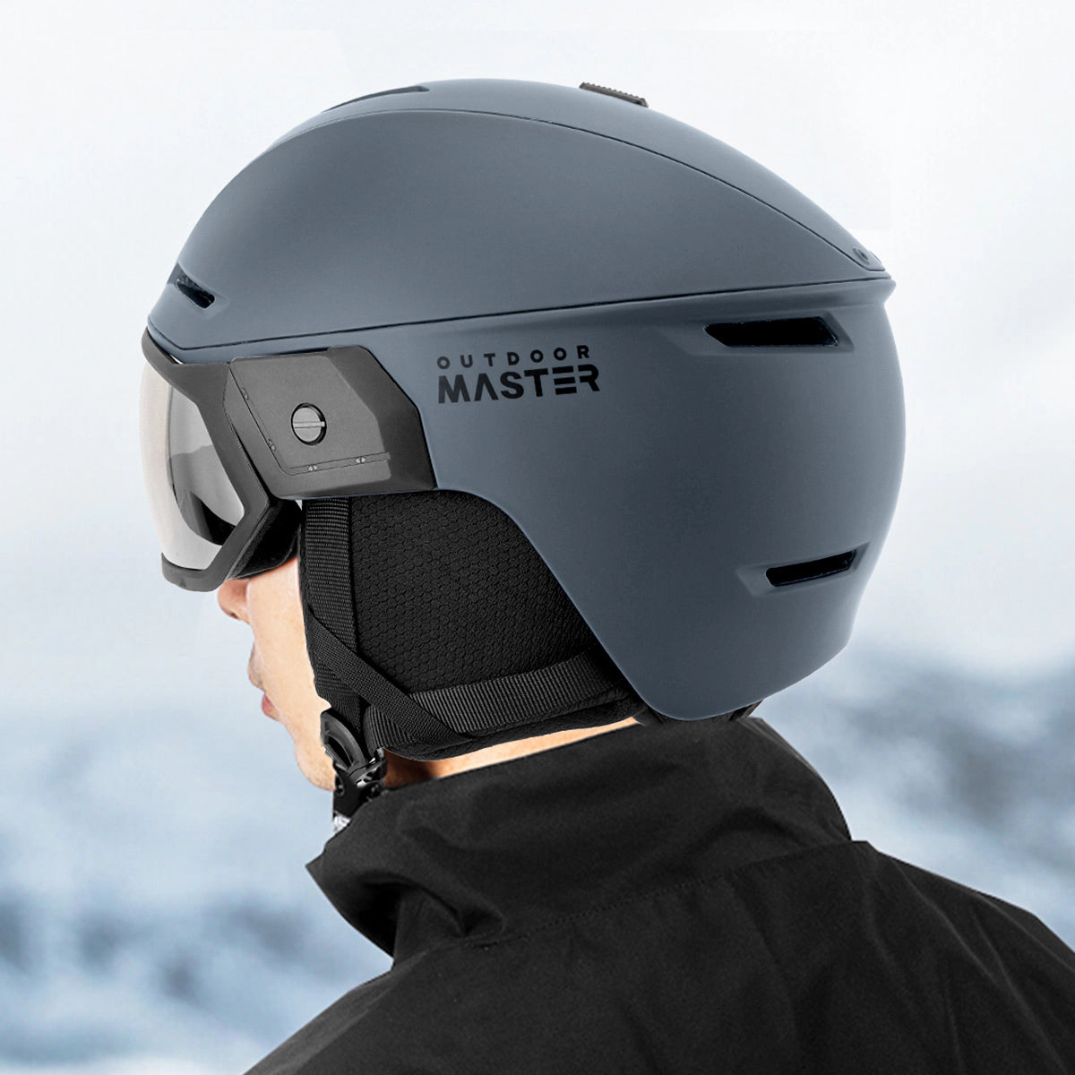 OutdoorMaster スキーヘルメットと2in1サンバイザーゴーグルセット