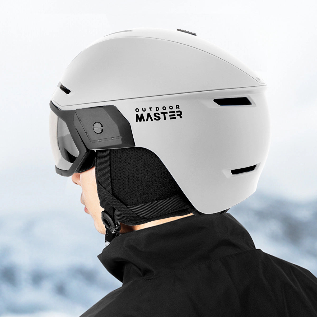 OutdoorMaster スキーヘルメットと2in1サンバイザーゴーグルセット