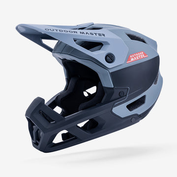 RHINO Full Face Bike Helmets, Emerald Green / L