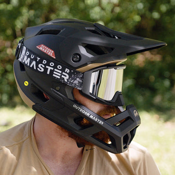 RHINO MIPS Full Face Mountain Bike Helmet + MUSTANG Dirt Bike Goggles –  Lightweight, Ventilated & Save More