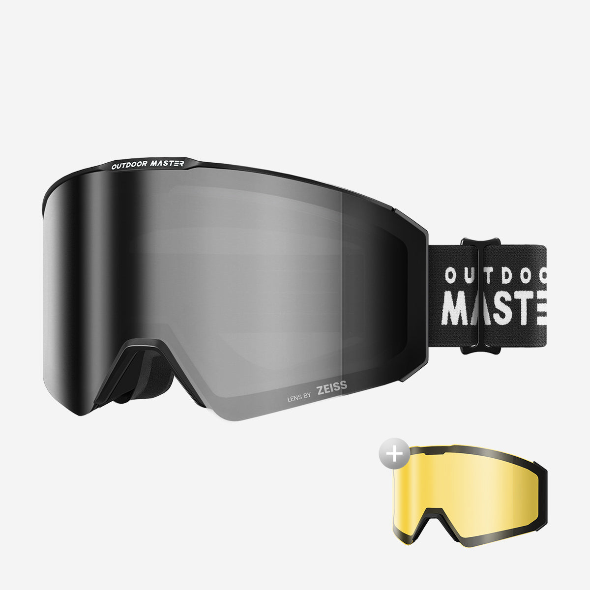Asian Fit FALCON Ski Goggles Cylindrical ZEISS Lens