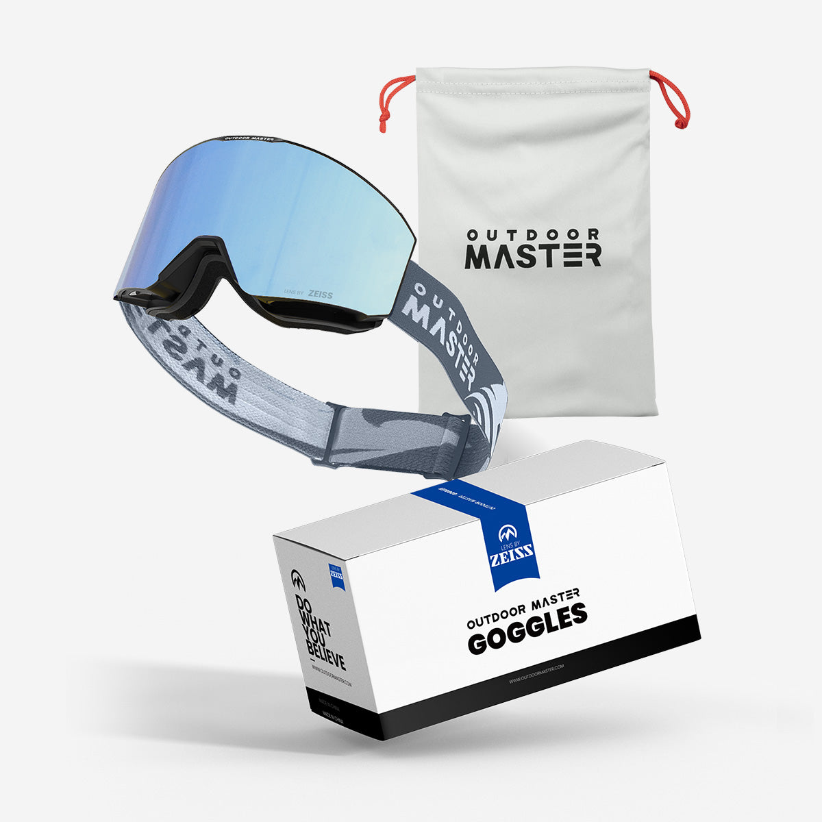 FALCON Custom Ski Goggles ZEISS Lens + Frame & Strap