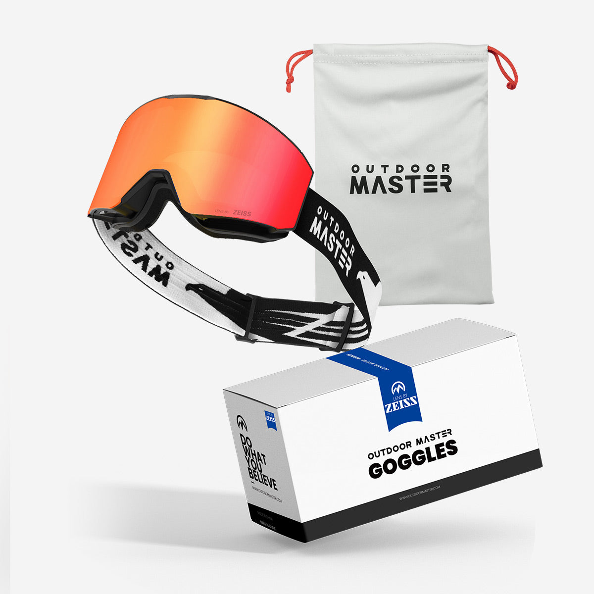 FALCON Custom Ski Goggles ZEISS Lens + Frame & Strap