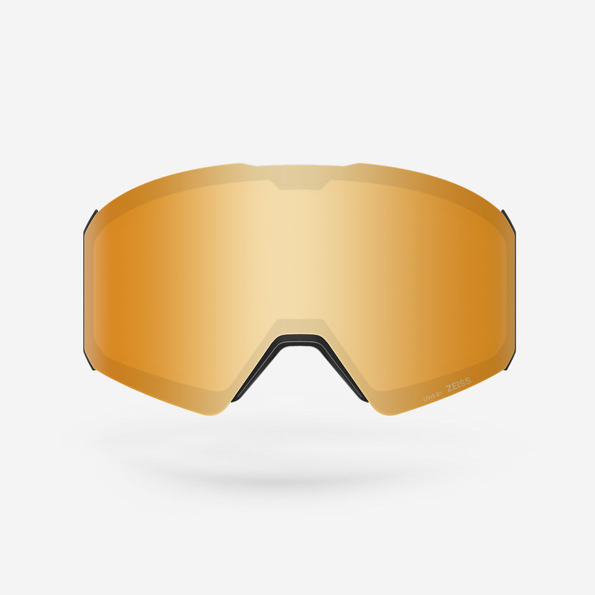 custom ski goggle straps FALCON Custom Ski Goggles Zeiss Lens + Frame & Strap, Black Frame with Dark Green Strap / VLT 16% Zeiss Orange
