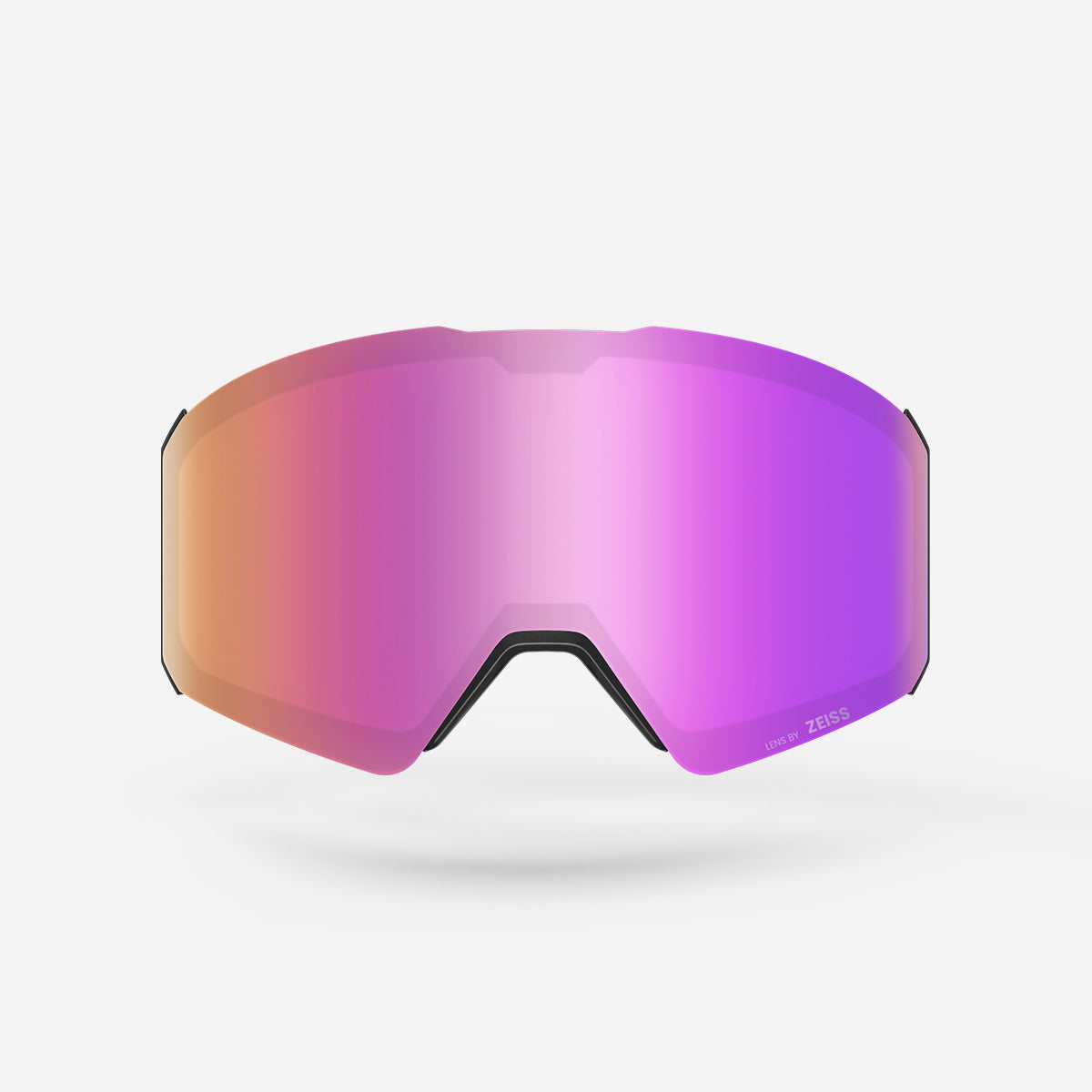 custom ski goggles FALCON Custom Ski Goggles Zeiss Lens + Frame & Strap, Black Frame with Dark Green Strap / VLT 21% Zeiss Uniform ml Pink