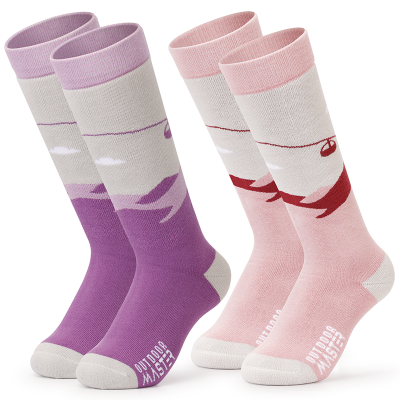 Kids Ultra-soft Cotton Ski Socks 2/3 Pairs