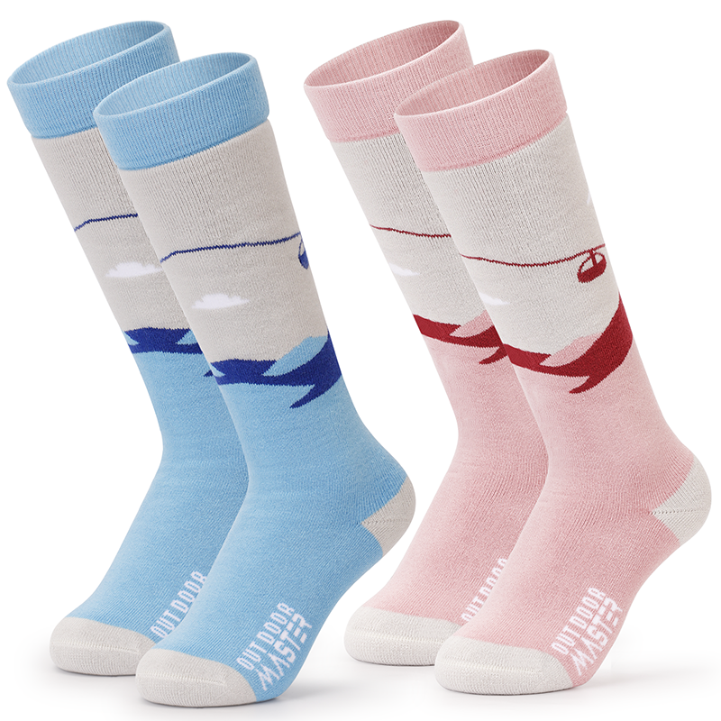 Kids Ultra-soft Cotton Ski Socks 2/3 Pairs