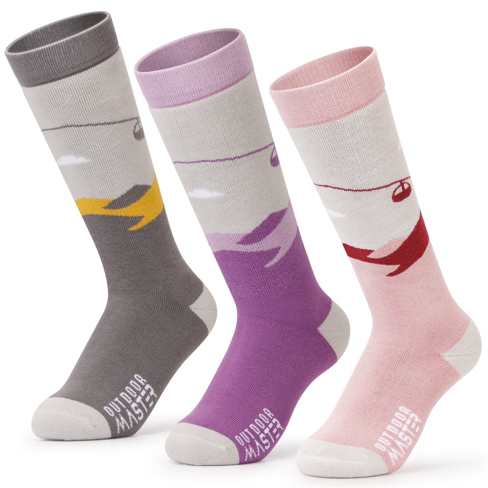 Kids Ultra-soft Cotton Ski Socks 2/3 Pairs