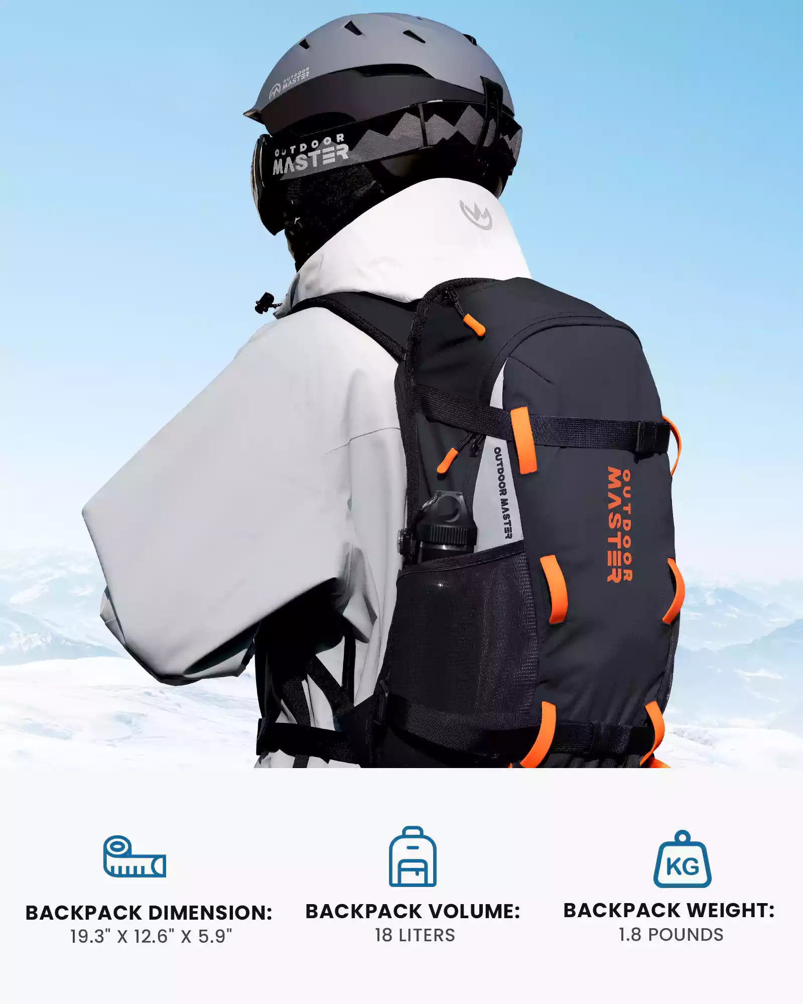 OutdoorMaster Bolsa para botas – Estuche rígido para botas de esquí y botas  de snowboard, excelente para viajes con exterior e inferior impermeable 