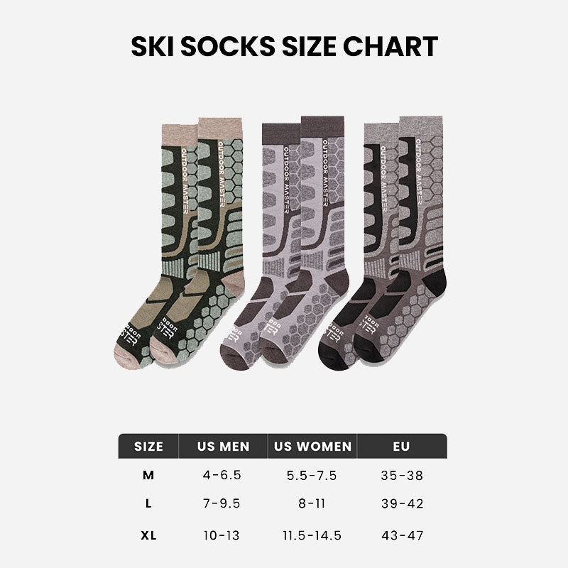 Merino Wool Ski Socks 2/3 Pairs