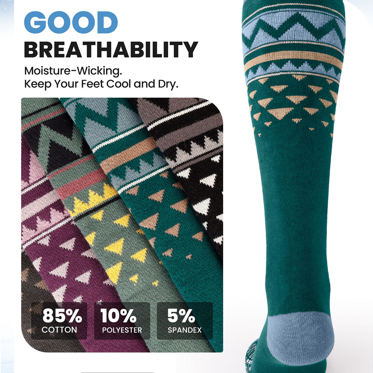 Cotton Snowboard Socks