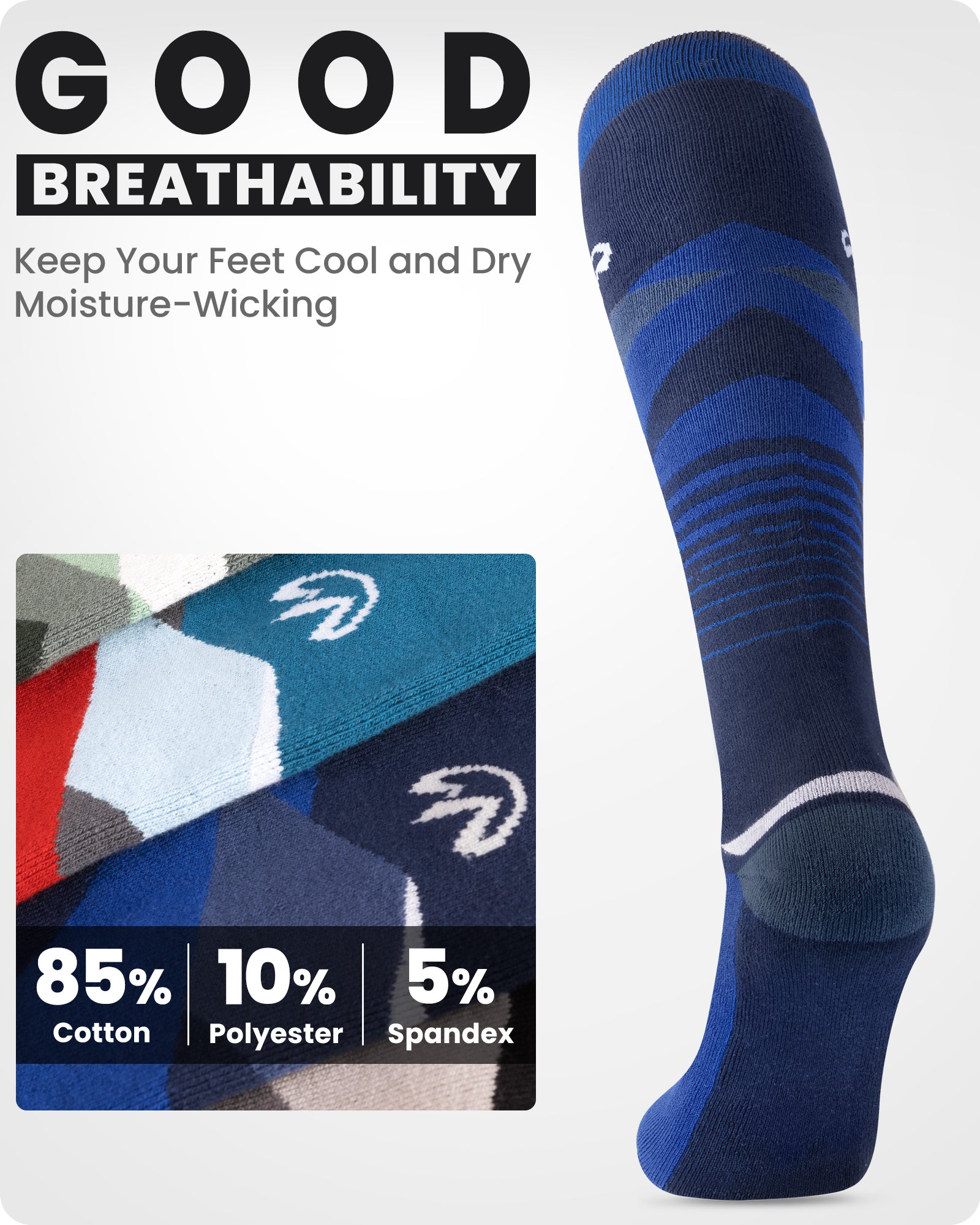 Men Cotton Ski Socks