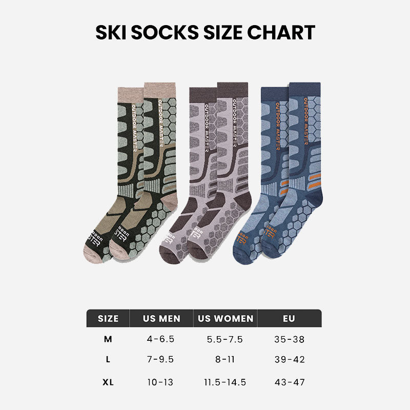 Merino Wool Ski Socks 2/3 Pairs