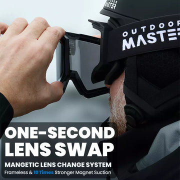 FALCON E-QuickHue Smart Photochromic Ski Goggles – Solar Powered